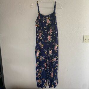 Old Navy Floral Navy Jumpsuit size L